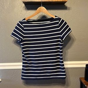 Talbots boat neck striped tee